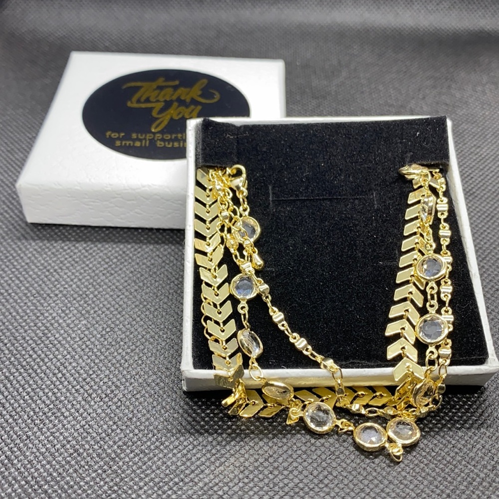 14K Gold Plated Layered Anklet/Bracelet